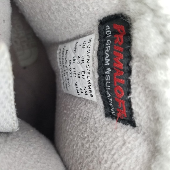 The North Face Greenland Zip Primaloft Waterproof Snow Boots Size 7 - Picture 8 of 9